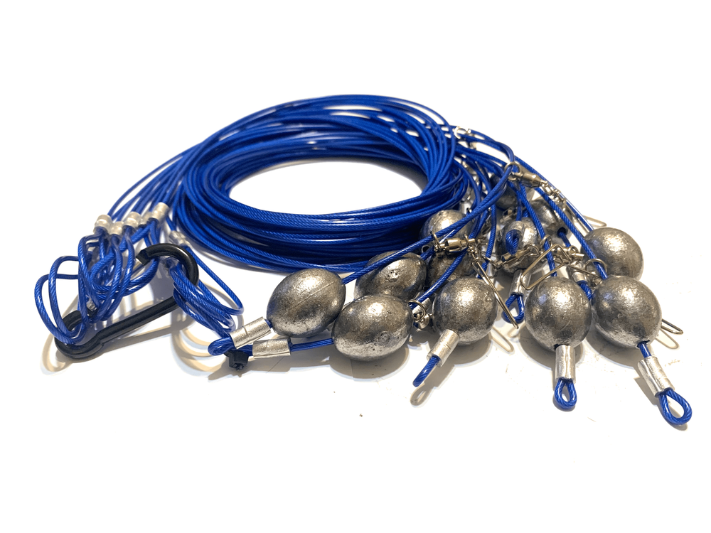 72" 6oz Egg Sinker PVC Coated Cable Texas Rig Style Decoy Rigs