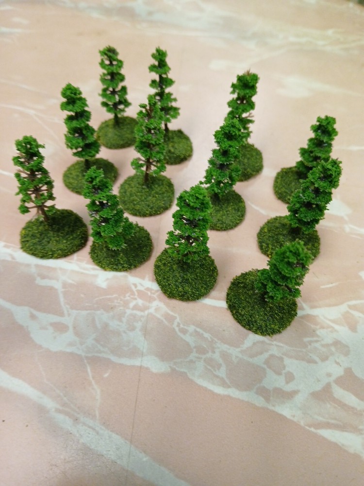 12 based Landscape Model Micro Pine Trees wargaming scenery terrain 1.5" Armor