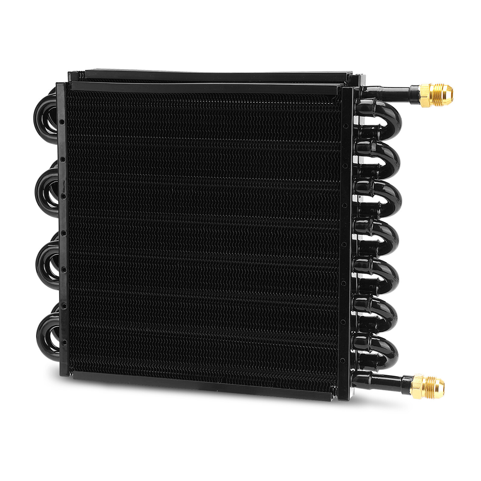 16 Pass 1/2" Transmission Cooler 8AN Tube Fin Cooler Air Compressor Aftercooler