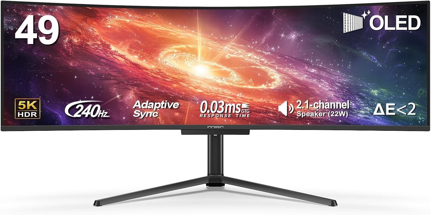 INNOCN 49Q1S 49" OLED Curved Gaming Monitor 240Hz USB-C 90W