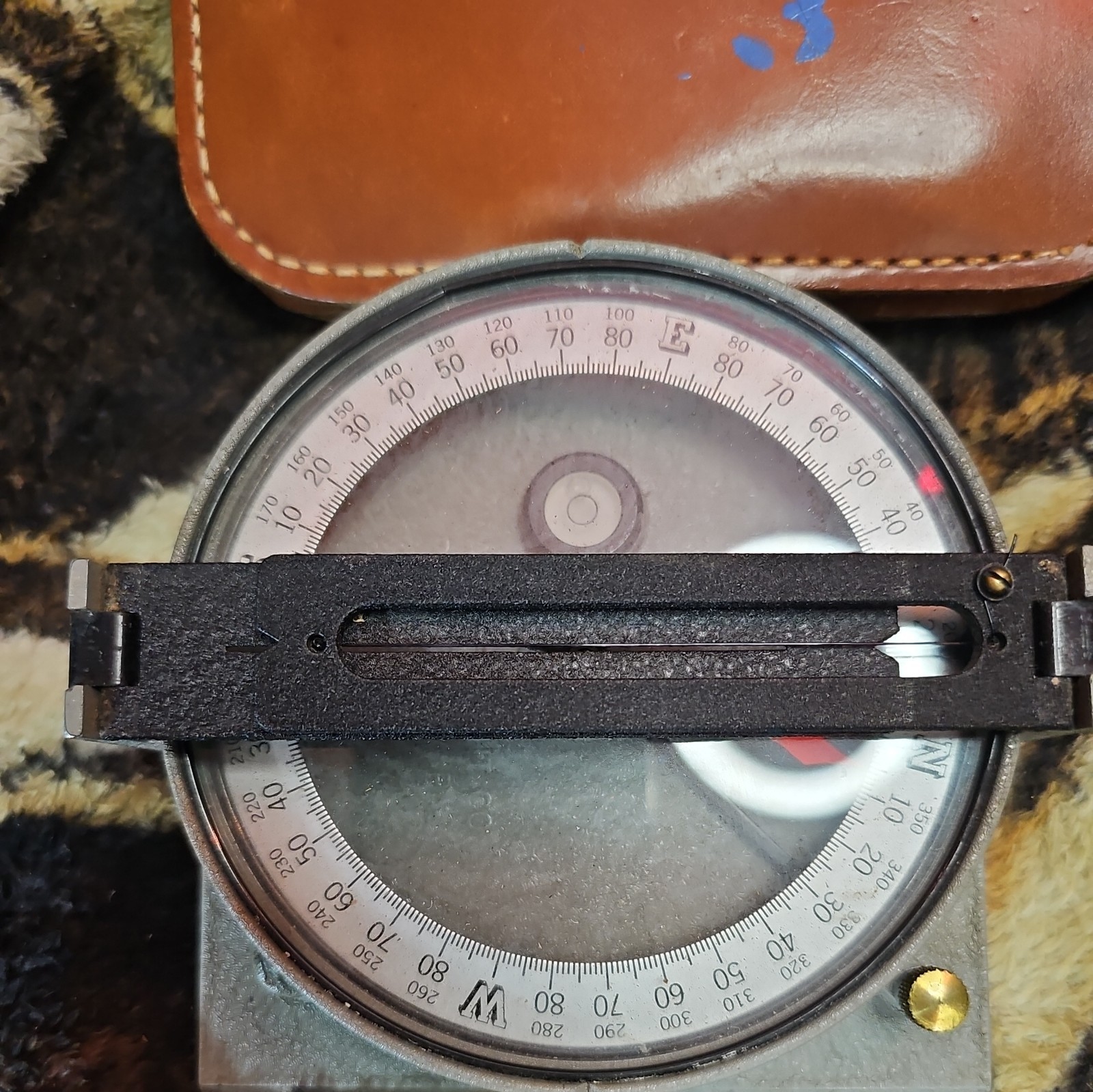 Vintage Antique Surveyors Compass Warren Knight Co Philadelphia PA W/pouch
