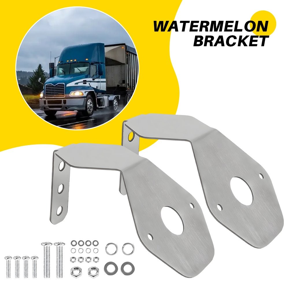 2 Watermelon Mirror Turn Signal Angled Bracket Stainless - Light Not Include US