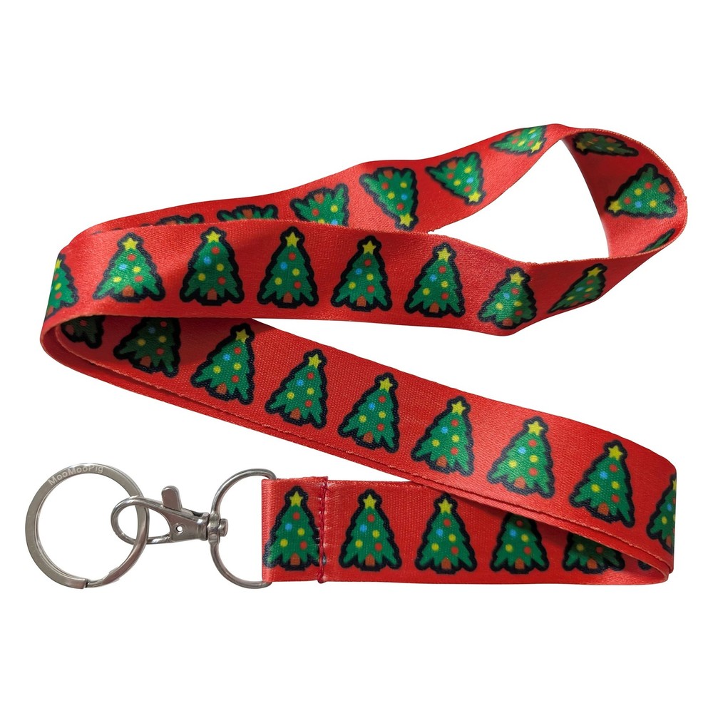 Christmas Tree Red Keychain Lanyard