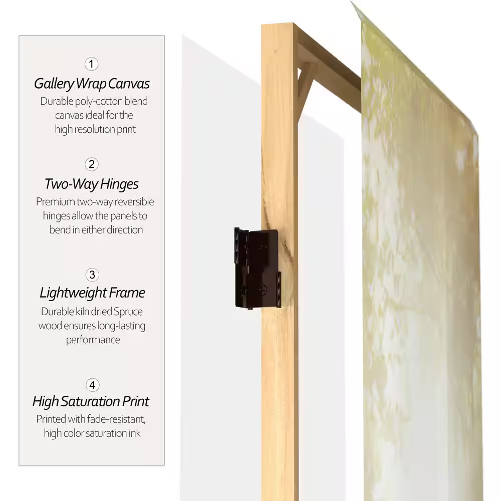 6 Ft. Printed 3-Panel Room Divider