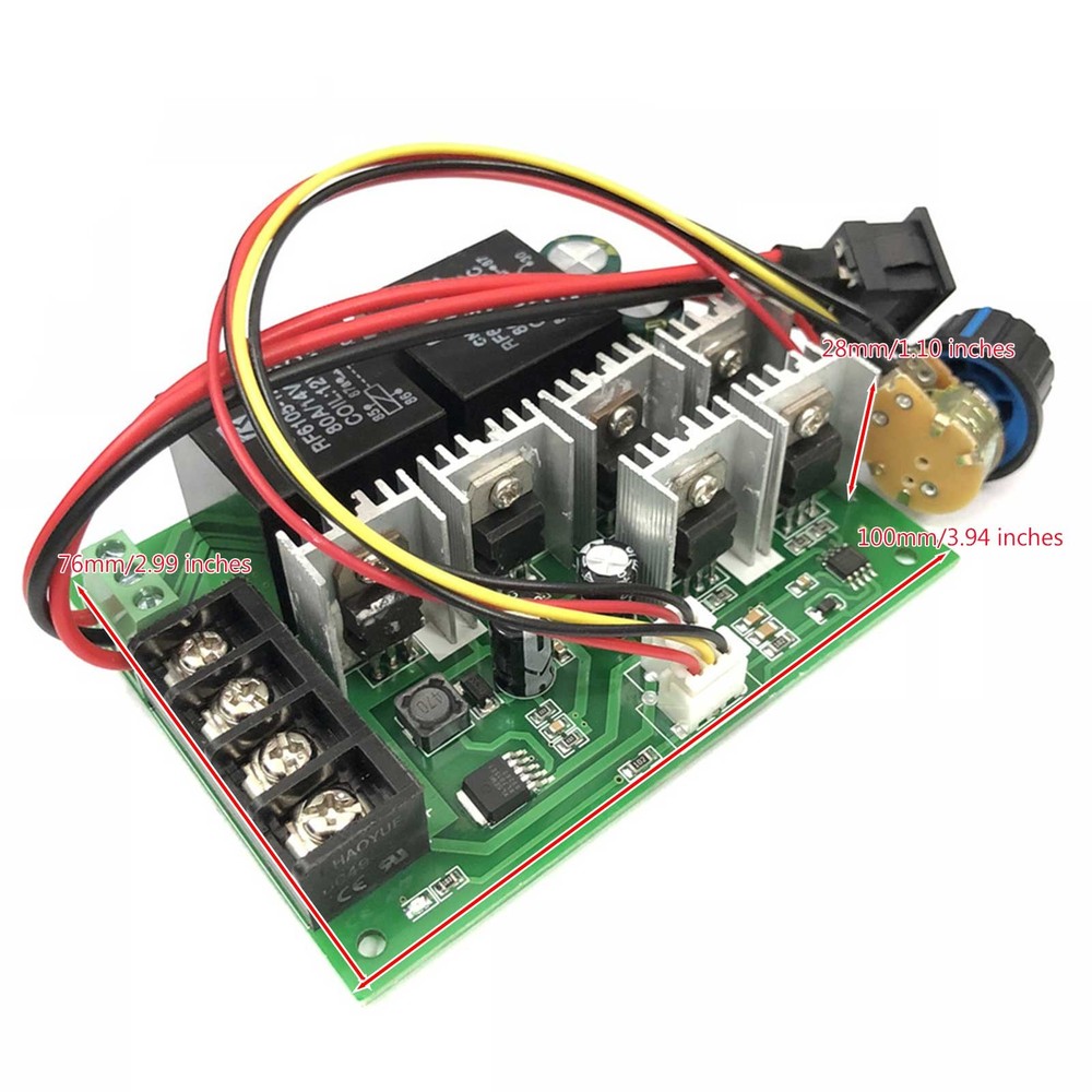 Motor Speed Control Reversible PWM Controller DC 40A DC 12V 24V 36V 2000W🌟