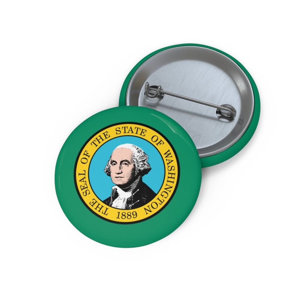 Official State of Washington Flag Button