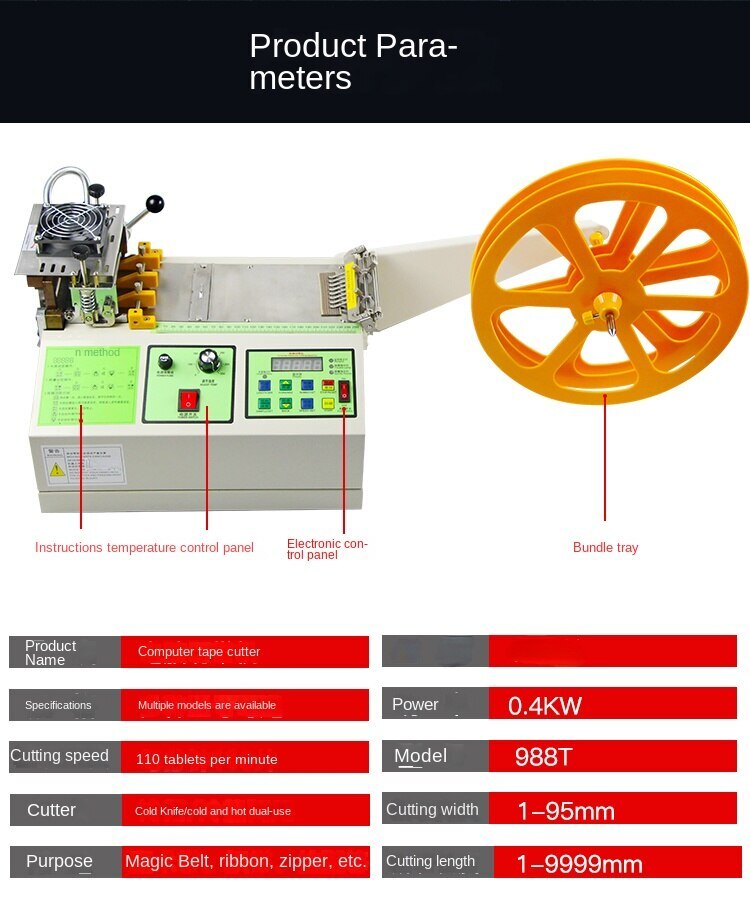 Automatic Tape Cutting Machine By Computer Hot and Cold Cutting Machine 988T