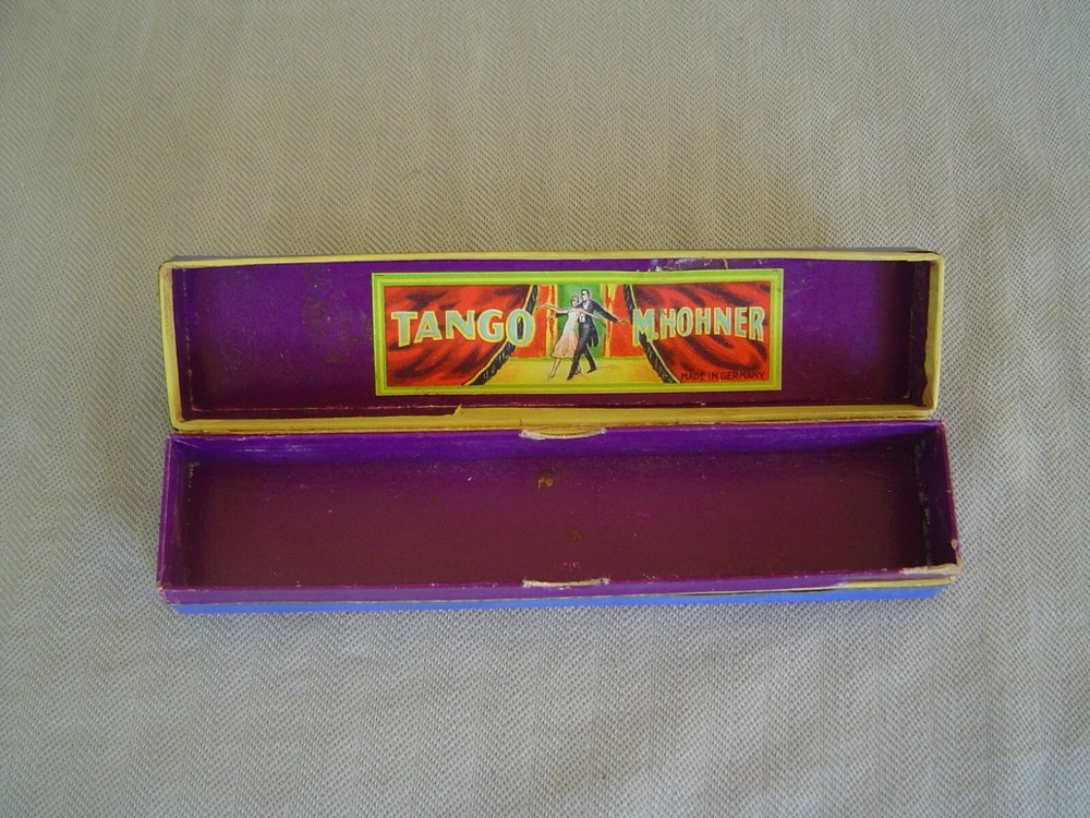 "TANGO" "C" SINGLE SIDED TREMELO HARMONICA BY M. HOHNER & NICE STORAGE BOX