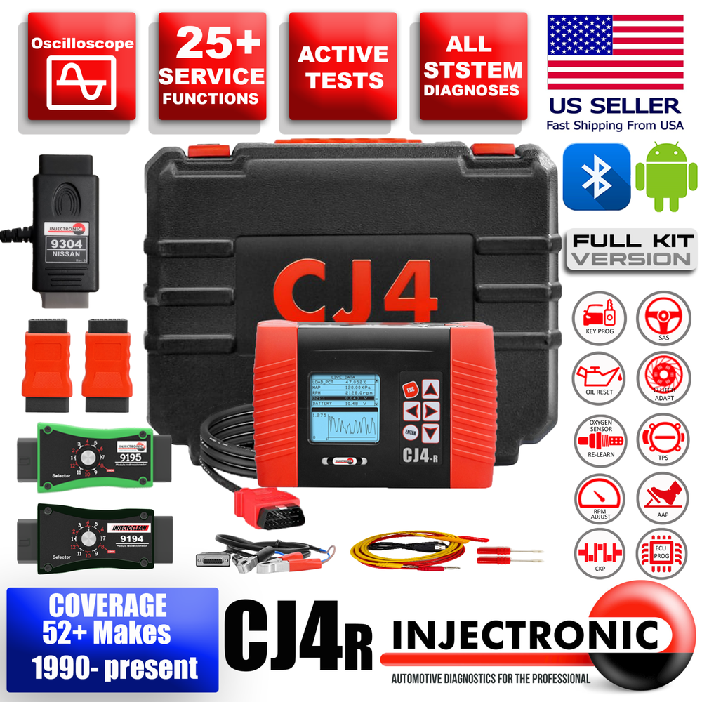 Injectronic CJ4R Bi-directional scan tool full system diagnostic scanner