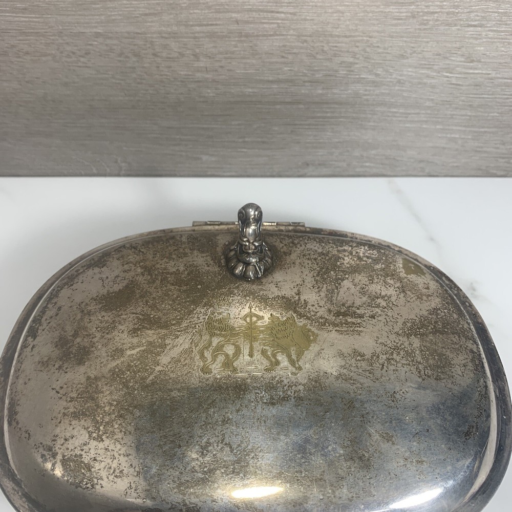 Vintage Silverplate Silent Butler Crumb Catcher *Missing Handle*