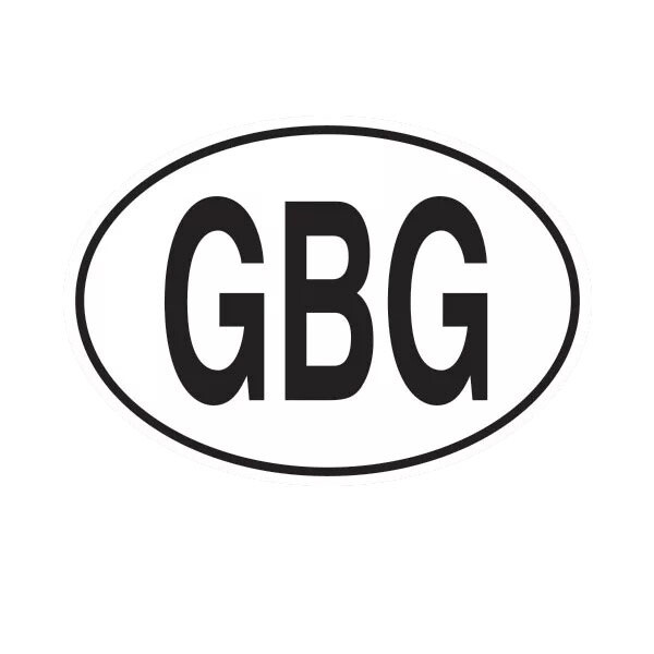 GBG Guernsey Country Code Oval Sticker Decal