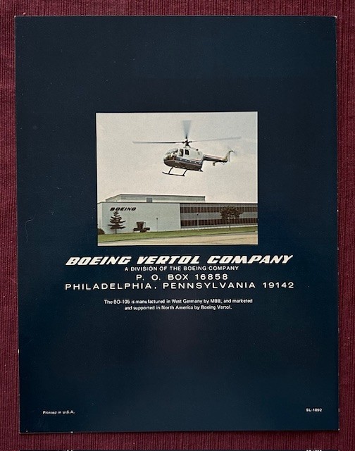 Boeing 105c Executaire Brochure 1970