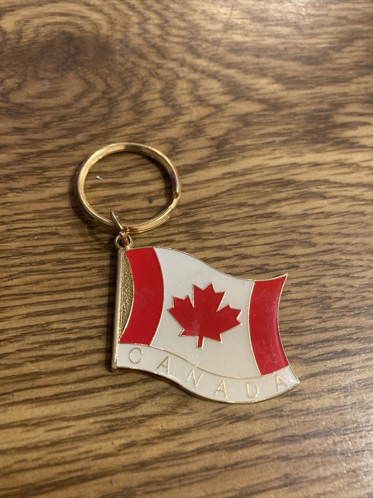 Vintage Key Chain - Canada Flag - Maple Leaf