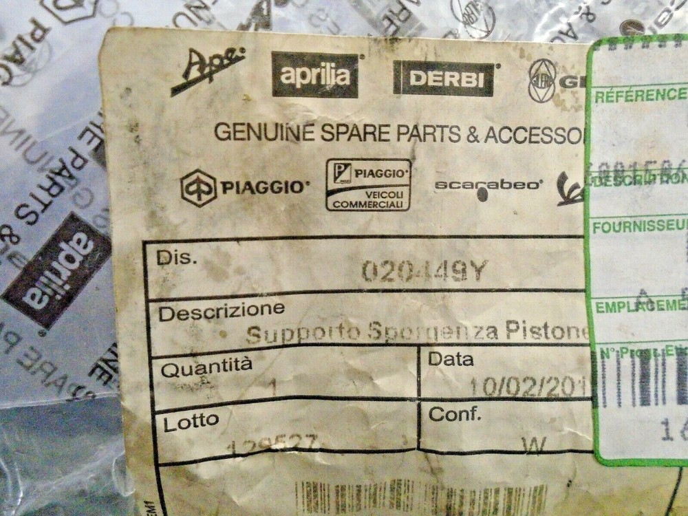 Genuine Piaggio Piston Projection / Protrusion Support Tool New 020449Y