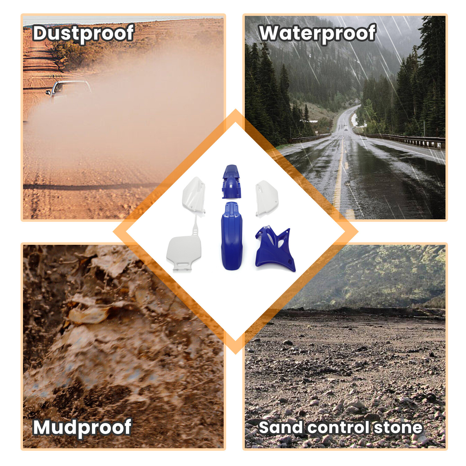 For Yamaha YZ85 2002-2014 Complete Plastics Kit Side Cover Fender Body Fairing