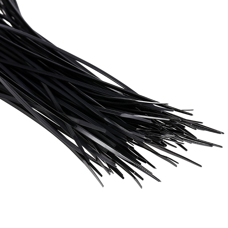 100pcs Cable Ties Nylon Auto Lock 3x200mm Zip Wire Strap Multifunctional