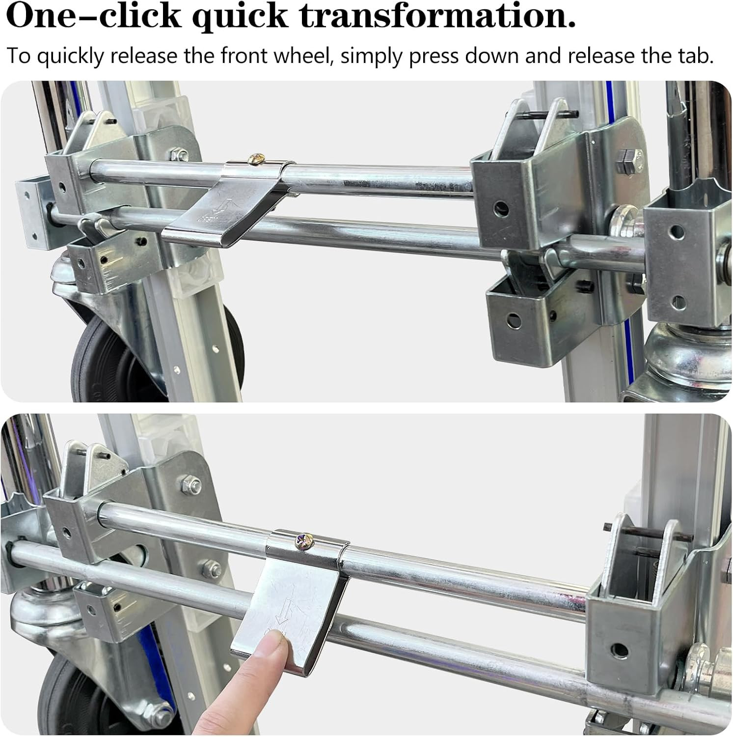 3 in 1 Convertible Hand Truck Dolly Cart Heavy Duty 1000lb Capacity 4 Wheel Furn