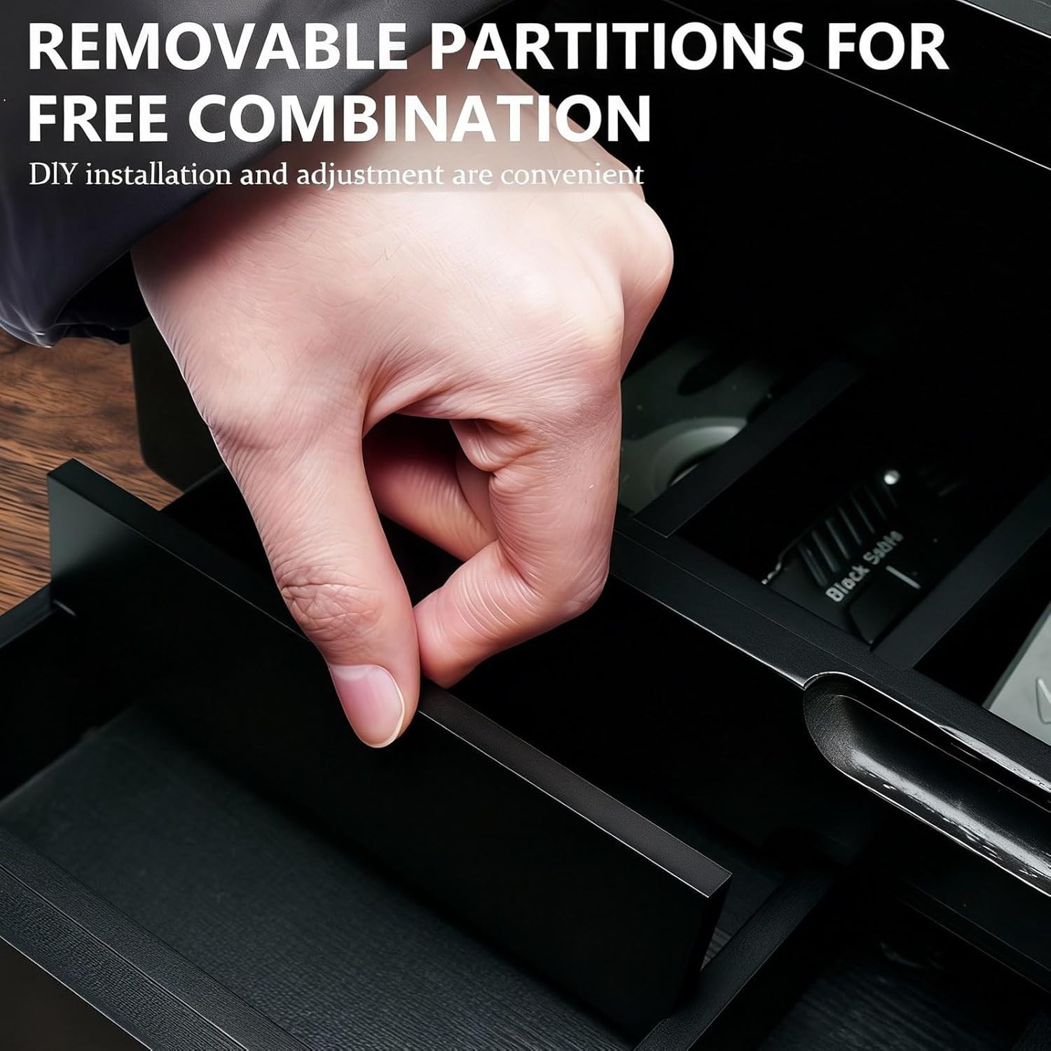 Knife Display Case 43+ Wood Black EDC Pocket Knives Watch Organizer Storage Box