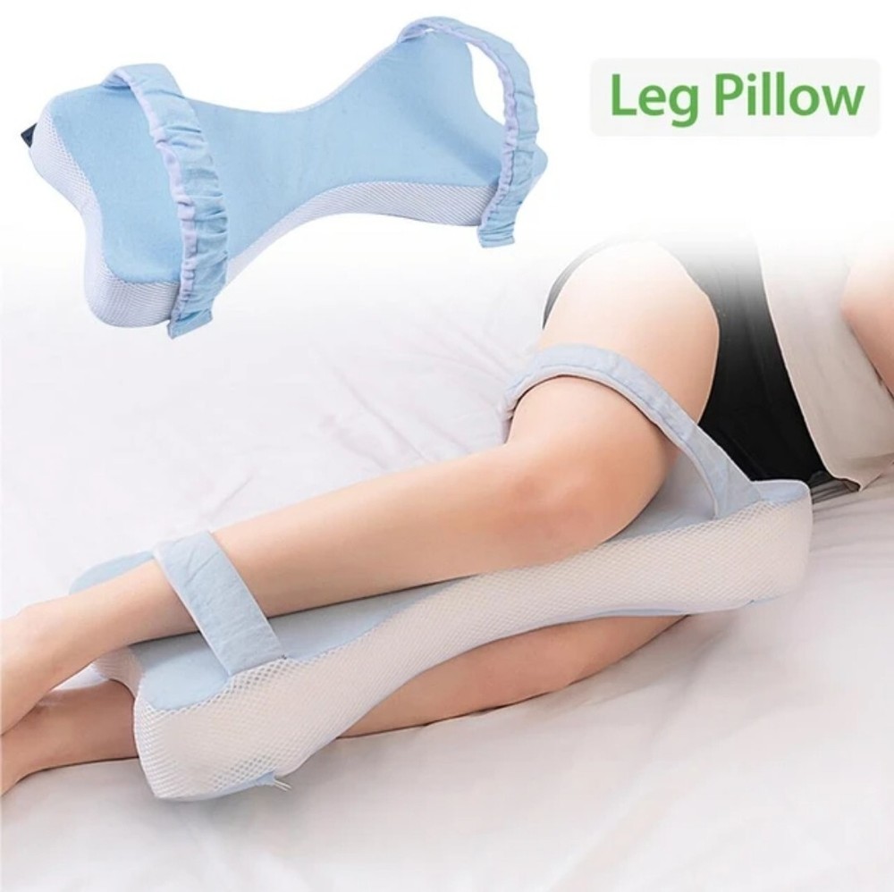 Memory foam Knee Pillows for Side Sleepers - Leg Pillow Foldable Sciatic * Grey*