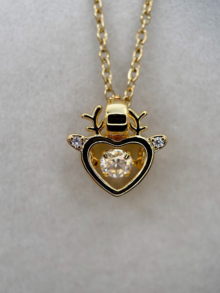 Fifth Ave Gold Rhinestone Pendant Necklace