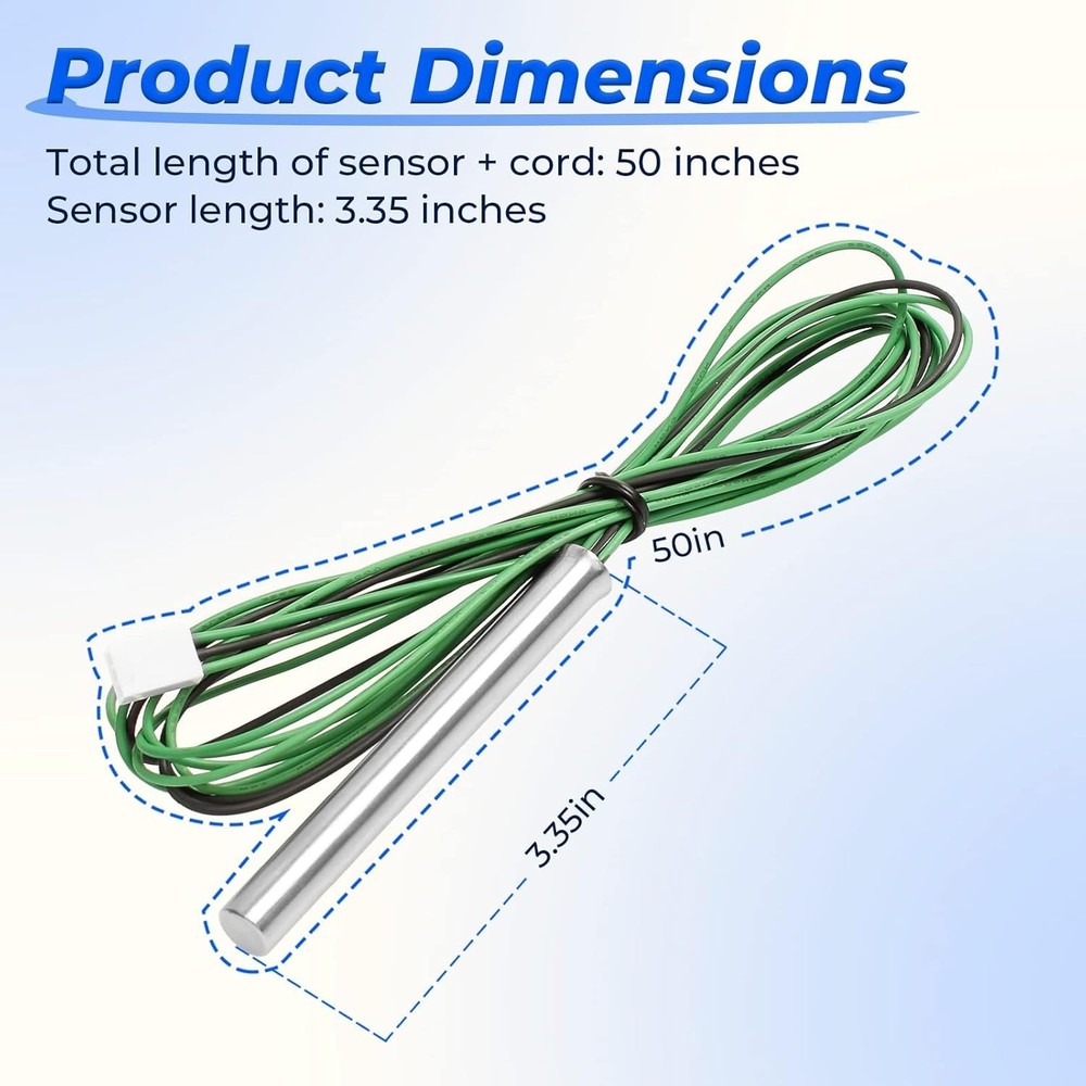 Raypak Compatible Pool Heater Sensor with ±10% Measurement, Durable Materials