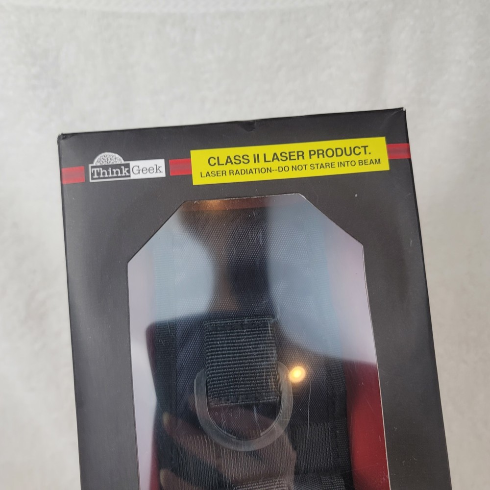 Tactical Necktie ThinkGeek Laser Pointer (READ) Pockets Slots Gag Gift Nylon