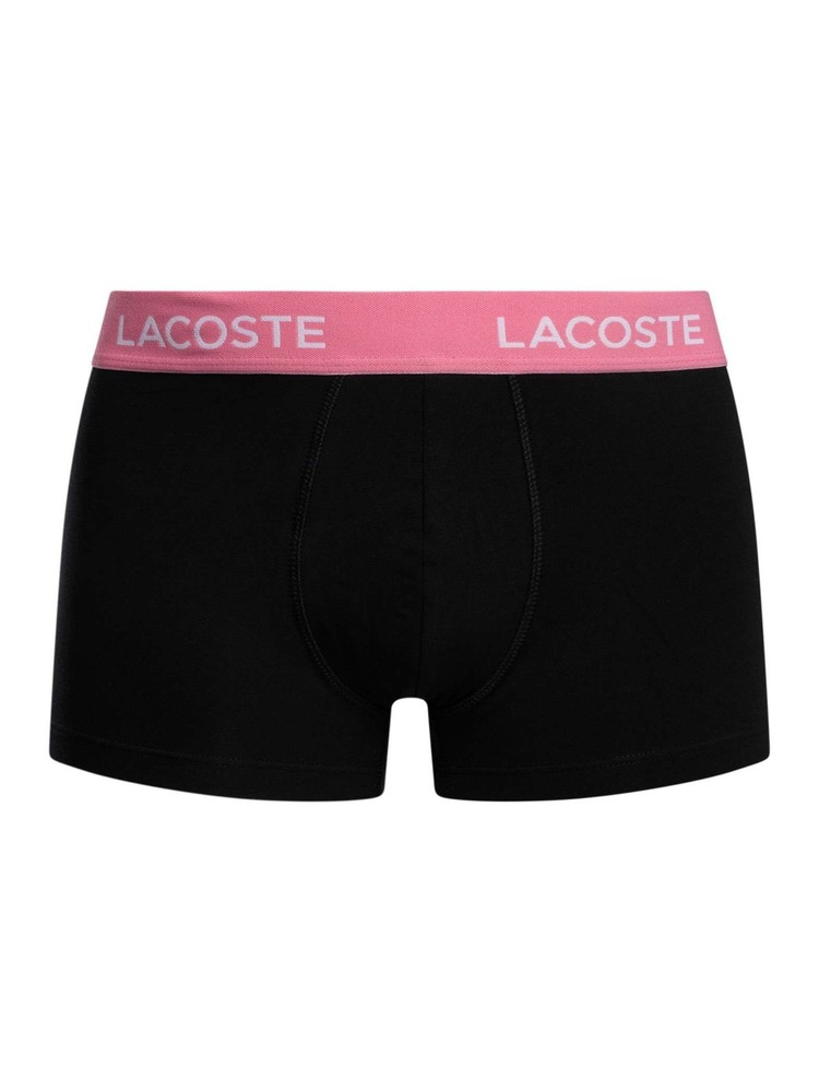 Lacoste Men's 5 Pack Cotton Stretch Trunks, Black