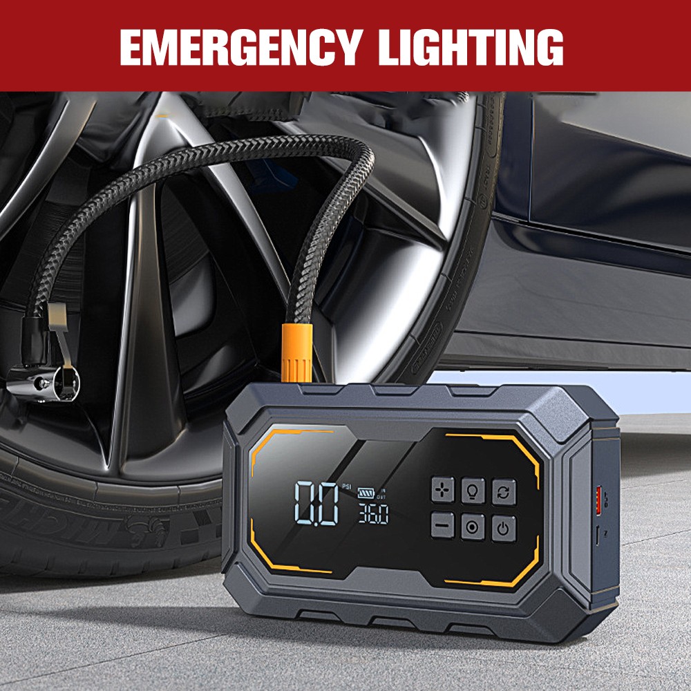 Portable 5000A Jump Starter with Air Compressor Car Battery Jumper Starter Power