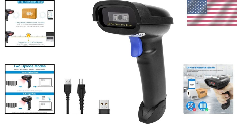 Multi-Mode Bluetooth Barcode Scanner for Quick & Efficient Inventory Management
