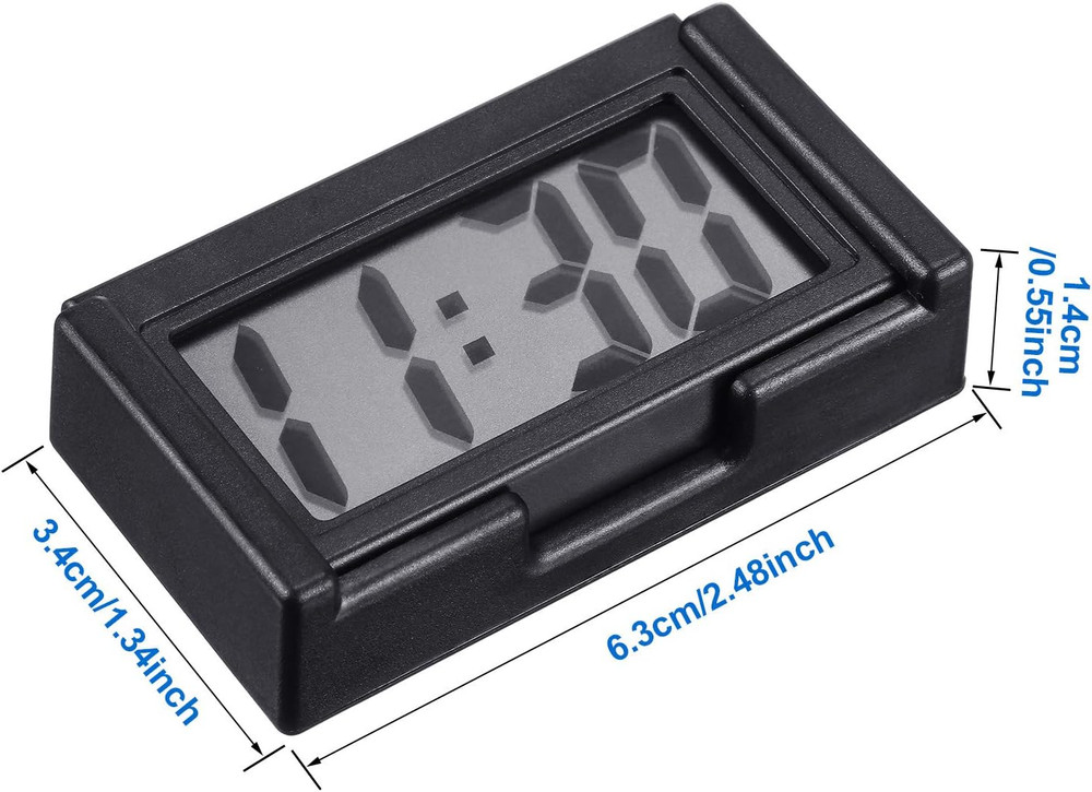 3 Pcs Mini Digital Clock Small Magnetic Digital Clock Stick on Battery Operated