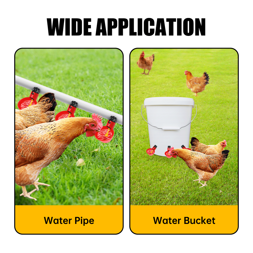 10 PCS Automatic Water Cups Poultry Drinker Waterer Chicken Duck Quail Drinking