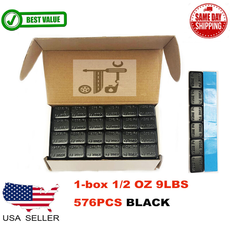 6box 1/4,1/2,1OZ GRAY & BLK WHEEL WEIGHTS STICK-ON ADHESIVE TAPE 54 LB LEAD-FREE