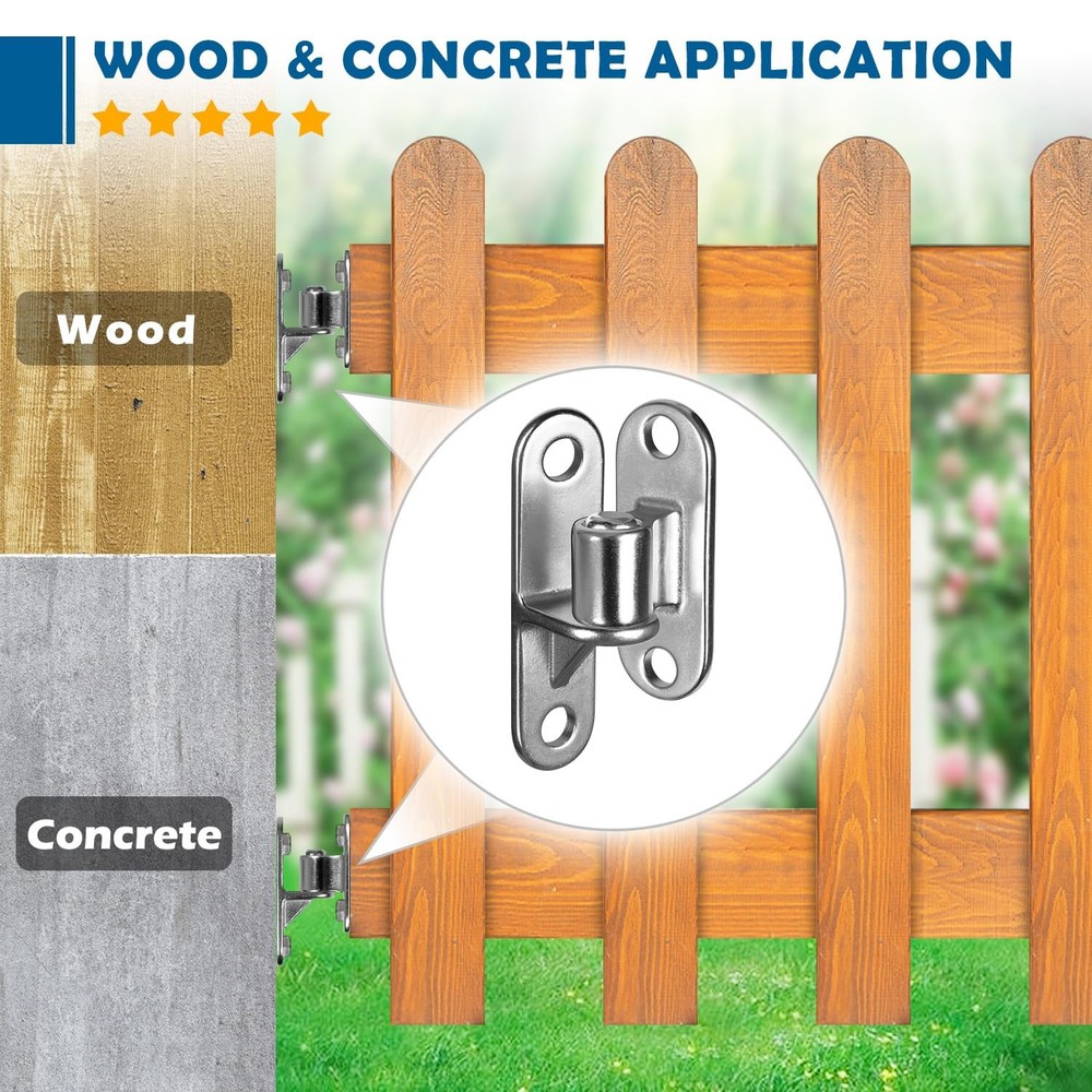 HAGWARE Gate Hinges Wall Mount Hinge, 2Pack Heavy 2 Pack(4pcs)