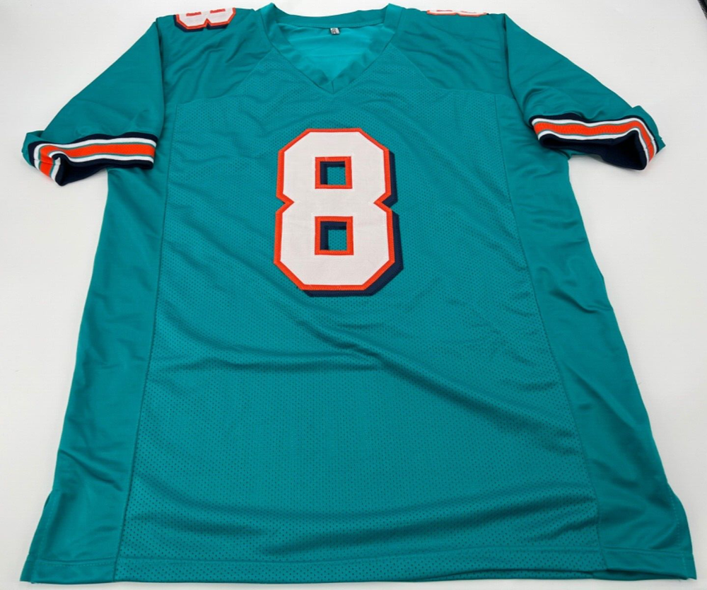 MIAMI DOLPHINS DAUNTE CULPEPPER SIGNED CUSTOM STITCHED AQUA JERSEY JSA COA