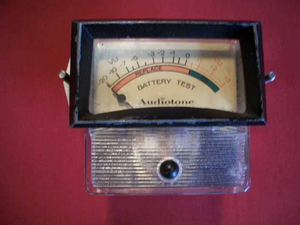 Audiotone Battery Test Meter, NOS