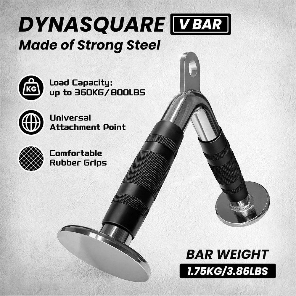 Tricep Press Down Cable Machine Attachment Heavy Duty Solid Steel Body Training