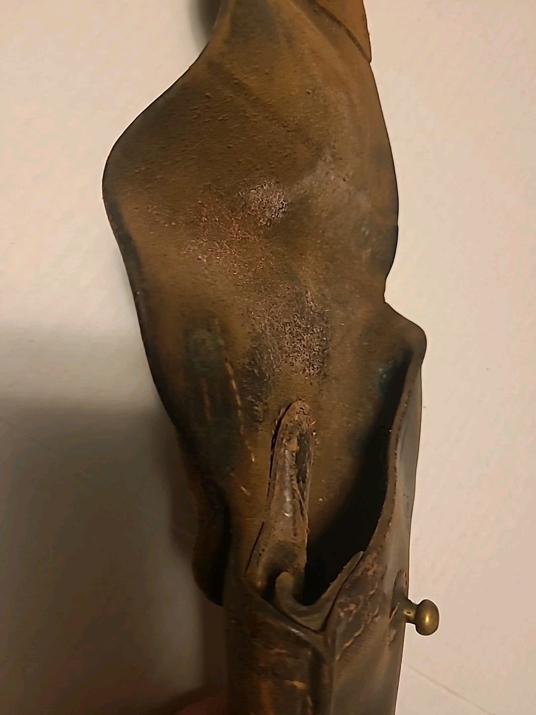 Vintage WWI Era HOYT 1918 JJM Flap Holster Brown Leather 10" L