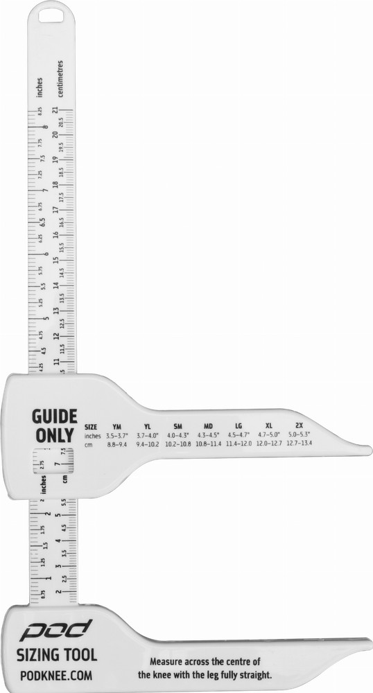 POD PP140-008-NS Knee Brace Sizing Tool (White)