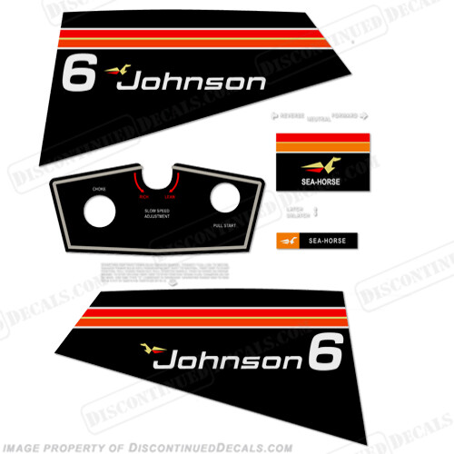 Fits Johnson 1975 6hp Decals
