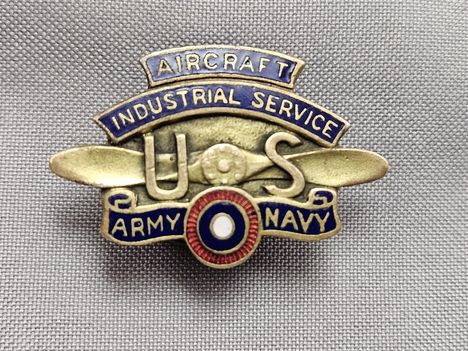 WWI Aircraft Industrial Service Army Navy Pin ~ Whitehead & Hoag