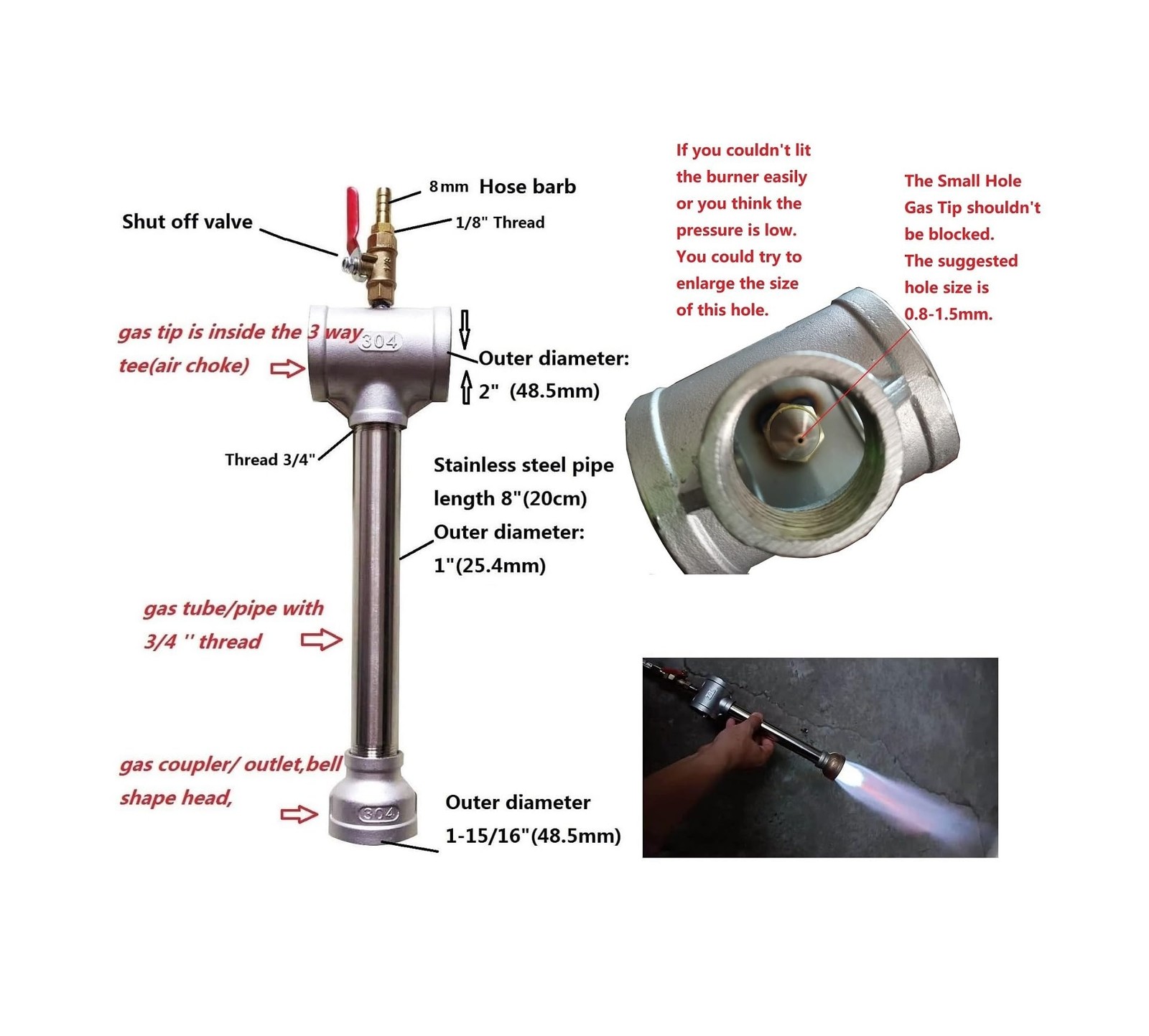 16KG Propane Melting Furnace Double Burner Stainless Steel, Foundury Smelter ...