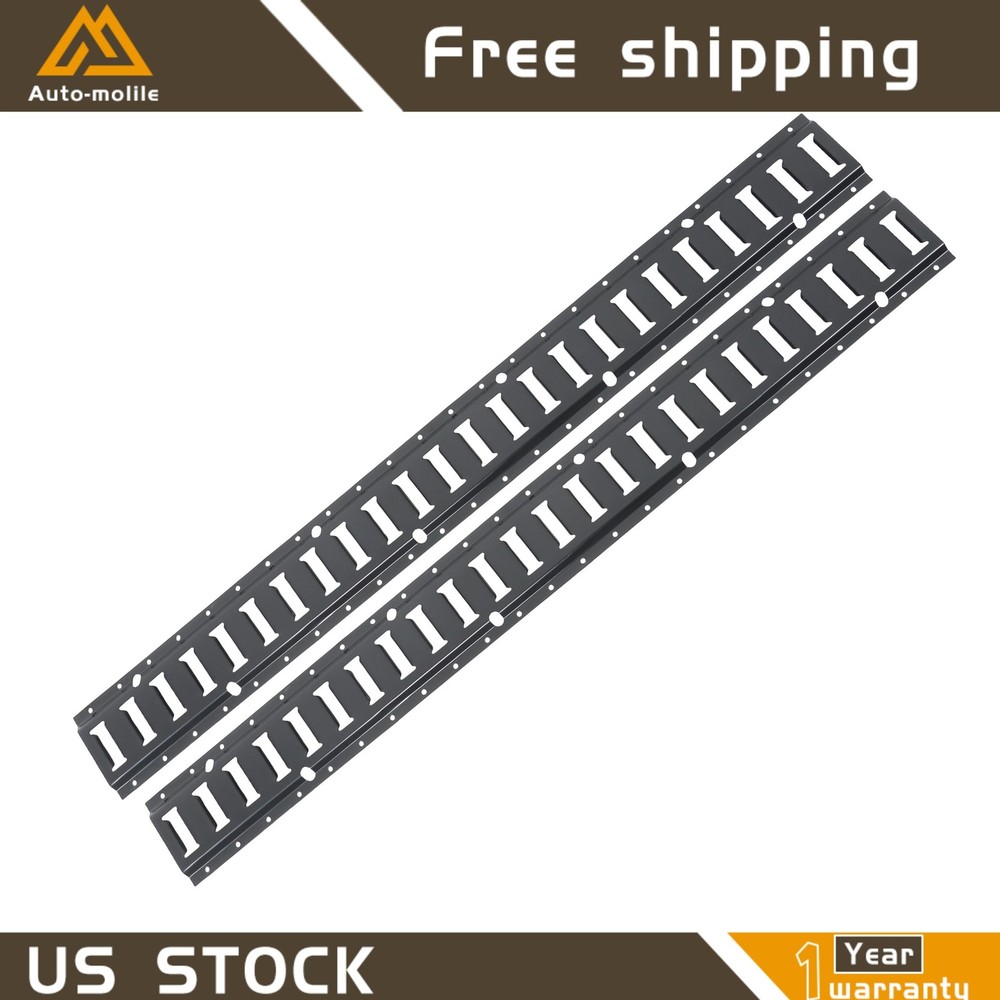 4' E Track Tie Down Rail 8 Pack Powder Coated Portable Tie Down Durable Flexible