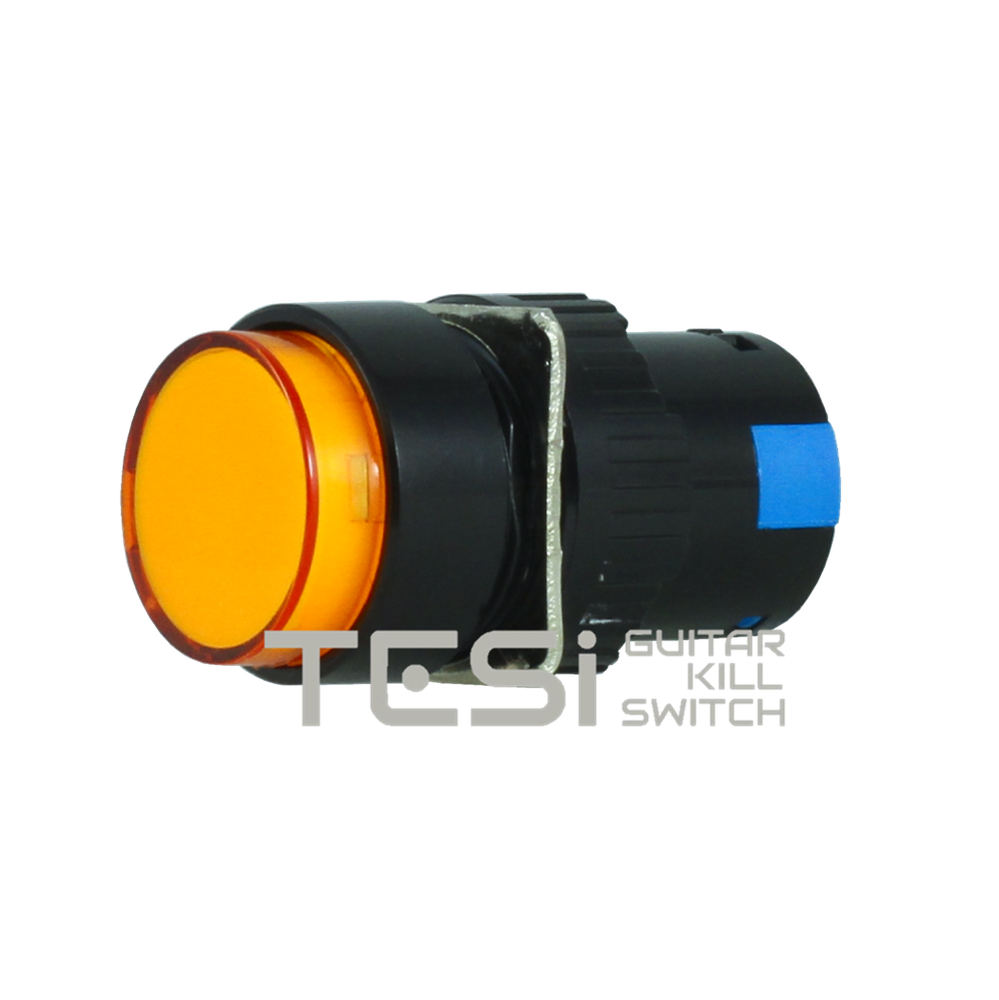 Tesi NELLI 16MM LED Pushbutton Momentary Guitar Kill Switch EVH Style Orange