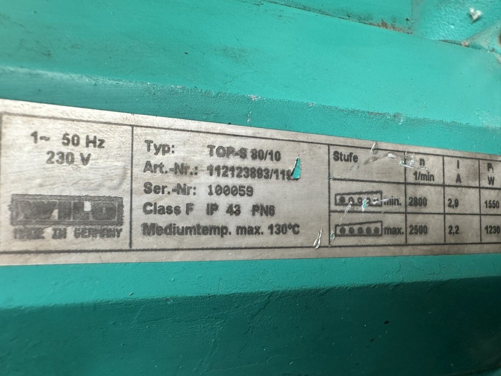 Wilo TOP-S80/10 circulator pump