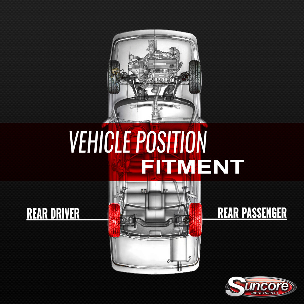 Rear Pair Complete Struts & Spring Assemblies for 2007-2015 Mini Cooper FWD