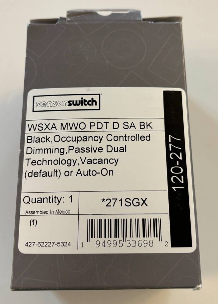 BRAND NEW Sensor Switch WSXA MWO PDT D SA BK Dimming Occupancy Sensor