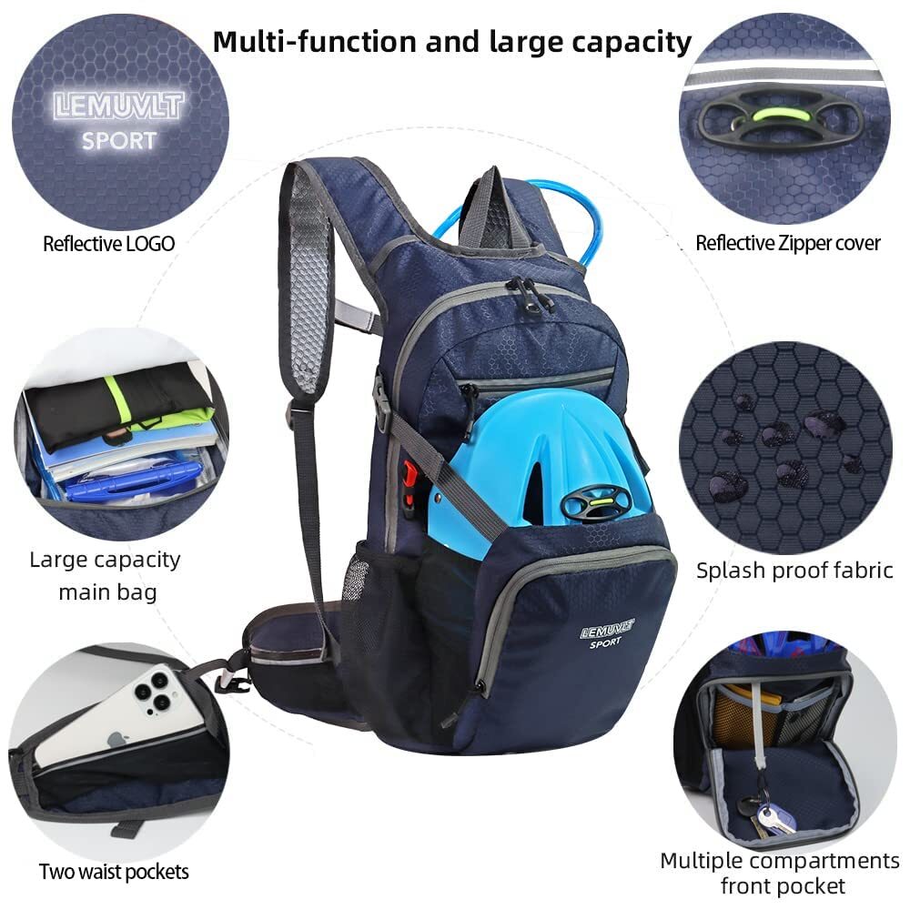 Hiking Daypack Small Backpack 15L Capacity Many CompartmentsLightweight & Dur...