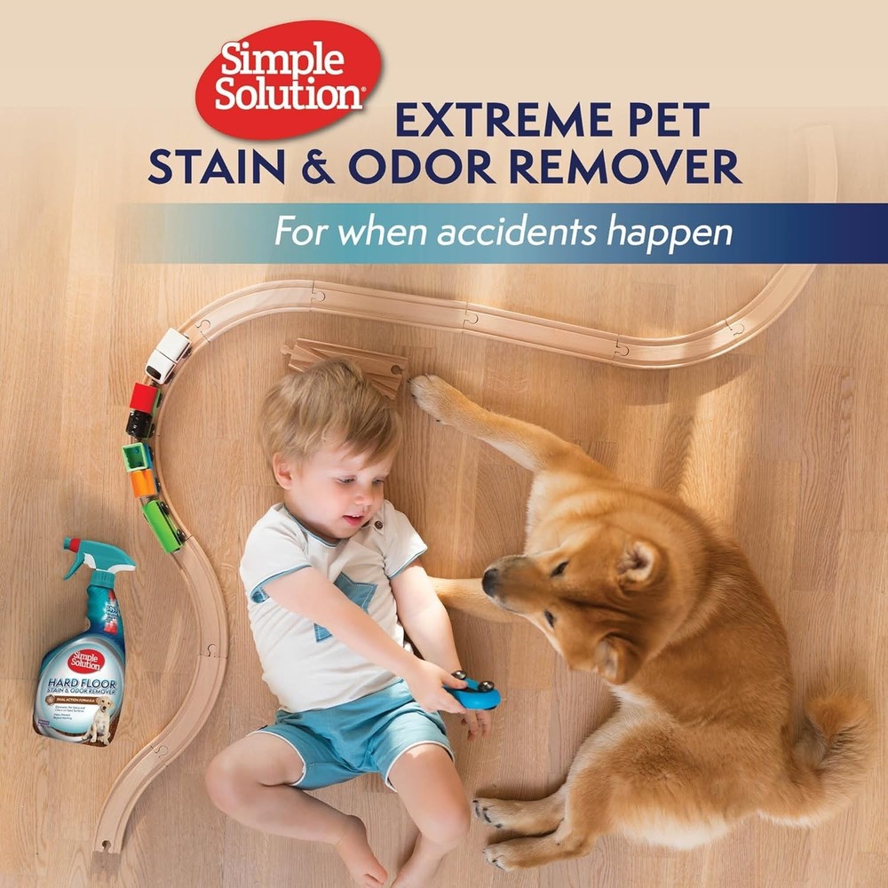Simple Solution Extreme Pet Stain & Odor Eliminator Spray, Enzymatic Clean (32oz