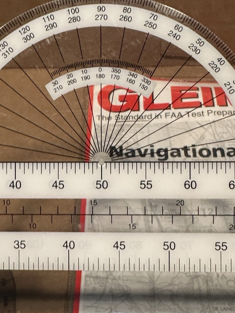 Gleim Navigational Plotter.Sectional/World AeronauticalTerminal Area Chart Scale