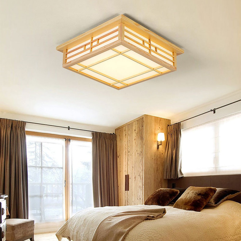 Japanese Style LED Ceiling Mount Lamp Ceiling Light Downlight Square CeilingLamp